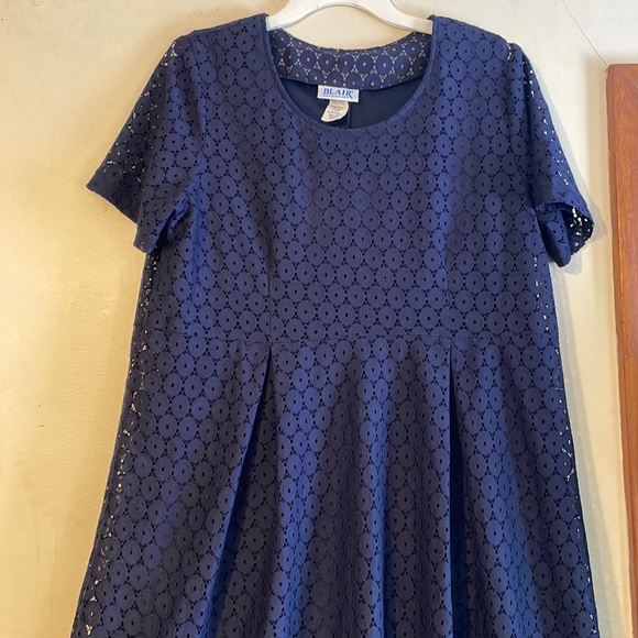astr lace bustier dress ASTR the Label Women's Pellagia Cotton Eyelet Midi Dress - White Blue Floral